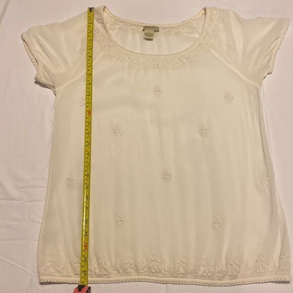 Lucky Brand Sheer Embroidered Blouse Top Size Medium NWOT - Picture 5 of 13